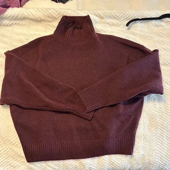 Zara Maroon Turtleneck Sweater - Picture 2 of 4